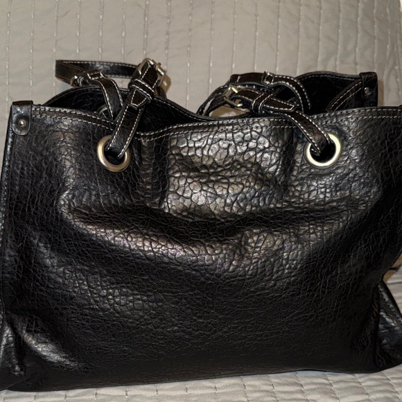 Nine West Textured Black Shoulder Bag - Picture 3 of 10